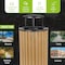 Alpine Industries 32 Gallon Cedar All-Weather Slatted Wood Style Panel Steel Commercial Outdoor Trash Can Receptacle ALP4400-01-CD-RB - alternate 8